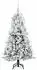 vidaXL Künstlicher Weihnachtsbaum, klappbar, weiß, 150cm, PE/PVC (3397474)
