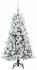vidaXL Künstlicher Weihnachtsbaum, klappbar, weiß, 150cm, PE/PVC (3397474)