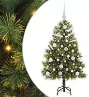 vidaXL K&uuml;nstlicher klappbarer Weihnachtsbaum mit Tannenzapfen 120 cm