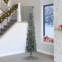 vidaXL K&uuml;nstlicher Weihnachtsbaum mit 300 LEDs mit St&auml;nder Gr&uuml;n 240 cm