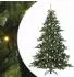 vidaXL Künstlicher klappbarer Weihnachtsbaum grün 210cm PVC und Stahl (3397681)