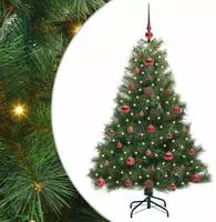 vidaXL K&uuml;nstlicher Weihnachtsbaum mit 150 LEDs Gr&uuml;n 120 cm PE und PVC