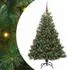 vidaXL Künstlicher Weihnachtsbaum 150 LEDs, grün, 120cm, PE/PVC (3397757)