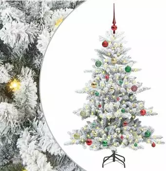 vidaXL K&uuml;nstlicher Weihnachtsbaum klappbar, wei&szlig;, 150cm, PVC/Stahl (3397713)