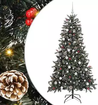 vidaXL K&uuml;nstlicher Weihnachtsbaum gr&uuml;n 180cm PVC