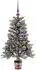 vidaXL Künstlicher Weihnachtsbaum mit Ständer, 150 LEDs, grün, 90cm, PE (3396306)
