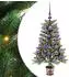vidaXL Künstlicher Weihnachtsbaum mit Ständer, 150 LEDs, grün, 90cm, PE (3396306)
