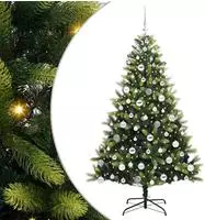 vidaXL K&uuml;nstlicher Klapp-Weihnachtsbaum mit 300 LEDs Gr&uuml;n 180 cm