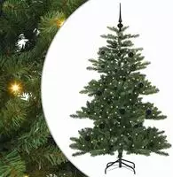 vidaXL K&uuml;nstlicher klappbarer Weihnachtsbaum Gr&uuml;n 150 cm PVC und Stahl