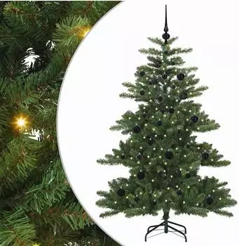 vidaXL Künstlicher klappbarer Weihnachtsbaum grün 150cm PVC und Stahl (3397654)