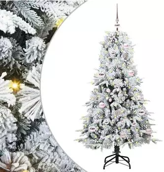 vidaXL K&uuml;nstlicher Weihnachtsbaum, klappbar, wei&szlig;, 150cm, PE/PVC (3397473)