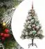 vidaXL Künstlicher Weihnachtsbaum grün/weiß 150cm (3395178)