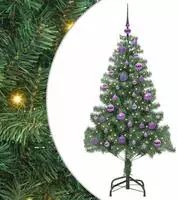 vidaXL Weihnachtsbaum mit 150 LEDs mit St&auml;nder Gr&uuml;n 150 cm PVC