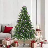 vidaXL Weihnachtsbaum mit 300 LEDs mit St&auml;nder Gr&uuml;n 180 cm PE