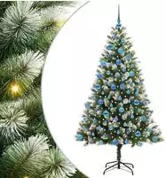vidaXL K&uuml;nstlicher schwenkbarer Weihnachtsbaum mit flockigem Schnee