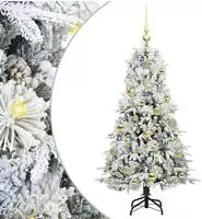 vidaXL K&uuml;nstlicher klappbarer Weihnachtsbaum Wei&szlig; 120 cm PE und PVC