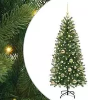 vidaXL K&uuml;nstlicher Weihnachtsbaum mit 150 LEDs Gr&uuml;n 150 cm PE und PVC
