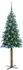 vidaXL Schlanker Künstlicher Weihnachtsbaum mit Ständer, grün, 150cm, 150 LEDs (3394858)