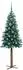 vidaXL Schlanker Künstlicher Weihnachtsbaum mit Ständer, grün, 150cm, 150 LEDs (3394858)