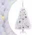 vidaXL Künstlicher Weihnachtsbaum weiß, 120cm, PVC und Metall (3210095)
