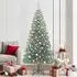 vidaXL Künstlicher Weihnachtsbaum beschneit mit LED 210cm (3396826)