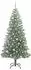 vidaXL Künstlicher Weihnachtsbaum beschneit mit LED 210cm (3396826)
