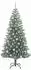 vidaXL Künstlicher Weihnachtsbaum beschneit mit LED 210cm (3396826)