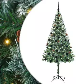 vidaXL K&uuml;nstlicher Weihnachtsbaum gr&uuml;n 180cm PVC und Stahl (3396715)