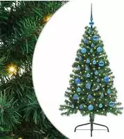 vidaXL K&uuml;nstlicher vorbeleuchteter Weihnachtsbaum Gr&uuml;n 150 cm PVC