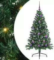 vidaXL K&uuml;nstlicher vorbeleuchteter Weihnachtsbaum Gr&uuml;n 150 cm PVC