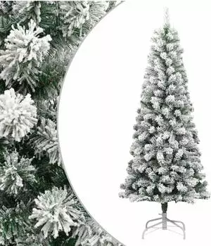 vidaXL Künstlicher Weihnachtsbaum, klappbar, beschneit, 180cm (358381)