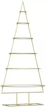 vidaXL Metall Weihnachtsbaum gold, pulverbeschichteter Stahl, 150cm (42019154)