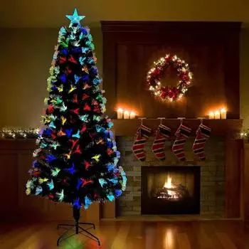 vidaXL K&uuml;nstlicher Weihnachtsbaum gr&uuml;n 210cm, 250 LEDs, PVC