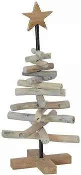 vidaXL K&uuml;nstlicher Weihnachtsbaum mit St&auml;nder, Teak massiv, braun, 60cm (42017947)