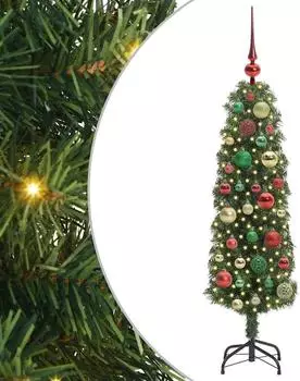 vidaXL K&uuml;nstlicher Weihnachtsbaum mit St&auml;nder, 150 LEDs, gr&uuml;n, 120cm (3394929)