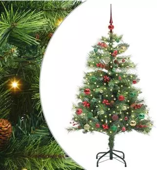 vidaXL K&uuml;nstlicher Weihnachtsbaum 150cm, PVC und Metall, gr&uuml;n
