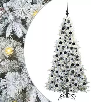 vidaXL K&uuml;nstlicher Weihnachtsbaum klappbar, wei&szlig;, 180cm, PE/PVC (3397485)