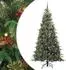 vidaXL Künstlicher Weihnachtsbaum, klappbar, grün, 210cm, PE/PVC (3397438)