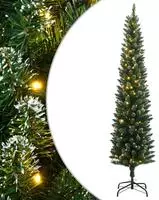 vidaXL K&uuml;nstlicher Weihnachtsbaum Schlank 150 LEDs 120 cm