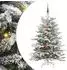 vidaXL Künstlicher Weihnachtsbaum, klappbar, weiß, 150cm, PE/PVC (3395639)