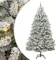 vidaXL K&uuml;nstlicher klappbarer Weihnachtsbaum Gr&uuml;n und Wei&szlig; 300 cm