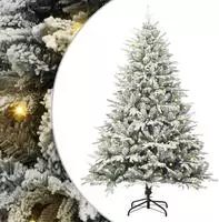 vidaXL K&uuml;nstlicher vorbeleuchteter Weihnachtsbaum Gr&uuml;n 180 cm