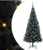 vidaXL Weihnachtsbaum Schwarz 180 cm PVC