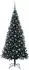 vidaXL Künstlicher Weihnachtsbaum mit Ständer, 300 LEDs, schwarz, 180cm, PVC (3396485)