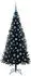 vidaXL Künstlicher Weihnachtsbaum mit Ständer, 300 LEDs, schwarz, 180cm, PVC (3396485)