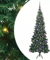 vidaXL Eckiger k&uuml;nstlicher Weihnachtsbaum Gr&uuml;n 180 cm PVC und Metall