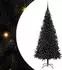 vidaXL Künstlicher Weihnachtsbaum mit Ständer, 300 LEDs, schwarz, 210cm, PVC (3396488)