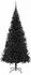 vidaXL Künstlicher Weihnachtsbaum mit Ständer, 300 LEDs, schwarz, 210cm, PVC (3396488)