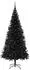 vidaXL Künstlicher Weihnachtsbaum mit Ständer, 300 LEDs, schwarz, 210cm, PVC (3396488)