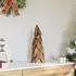 vidaXL Weihnachtsbaum mit Ständer braun 51cm Teak-Massivholz (42017937)